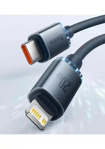 Baseus 2 Metre 20W Hızlı Şarj ve Data Kablosu Apple iPhone Uyumlu Uzun ve Dayanıklı