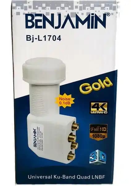 Benjamin Quad LNB 0,1dB Full HD ve 4K Uyumlu Yüksek Performanslı Uydu Çözümü