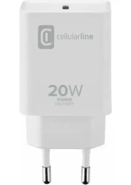 Cellularline 20W Type-C Şarj Adaptörü: Hızlı ve Güvenli Şarj İçin Modern Çözüm