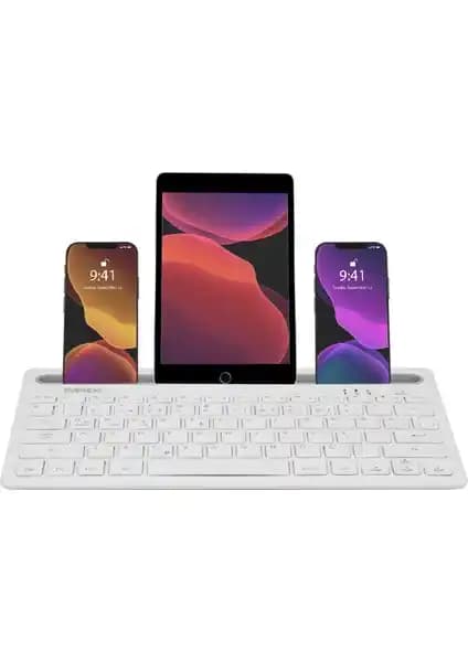 Everest KB-BT82 Beyaz Bluetooth Kablosuz Klavye: Şık ve Kullanışlı Tasarım Özellikleri