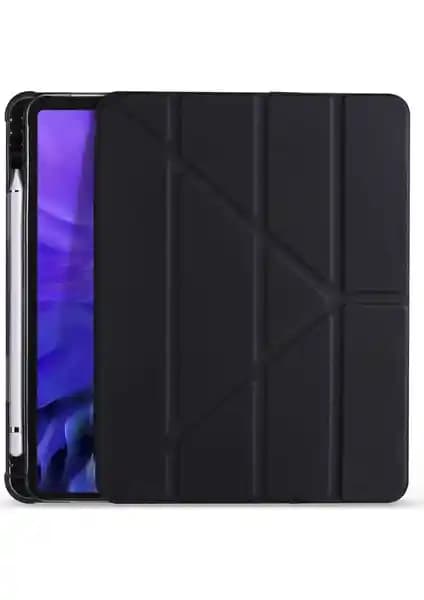 Fuchsia Apple iPad 8. Nesil 10.2 İnç Çok Fonksiyonlu Akıllı Kılıf ve Kalemlikli Koruma