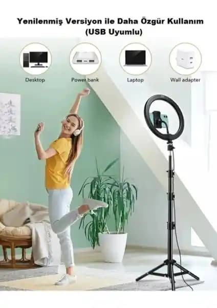 Gaman Tripodlu Youtuber Selfie: Yüksekliği ve LED Işığıyla Çok Yönlü İçerik Üretim Aracı