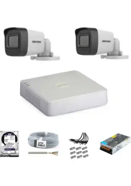 Hikvision Haıkon 2 Kameralı Güvenlik Kamera Seti: Yüksek Kalite ve Güvenilirlik Sağlayan Çözüm