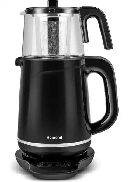 Homend Royaltea 1726H Siyah Konuşan Çay Makinesi Modern Tasarımı ve Çok Fonksiyonlu Özellikleriyle