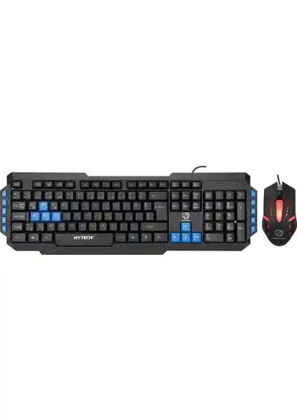 Hytech Hyk-46 Gamy Combo Siyah USB Türkçe Q RGB Oyuncu Klavye ve Mouse Seti