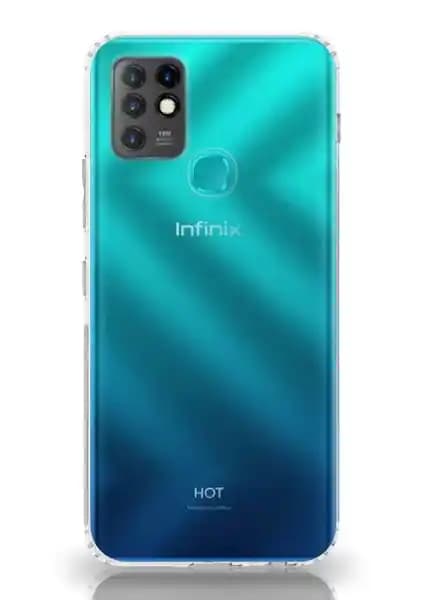 Infinix Hot 10 için Şeffaf Dayanıklı Kamera Koruma Kılıfı
