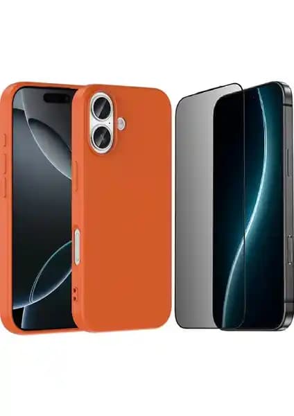 iPhone 17 için dayanıklı ve şık Zore Mara Lansman Kılıfı ve Ekran Koruyucu seti