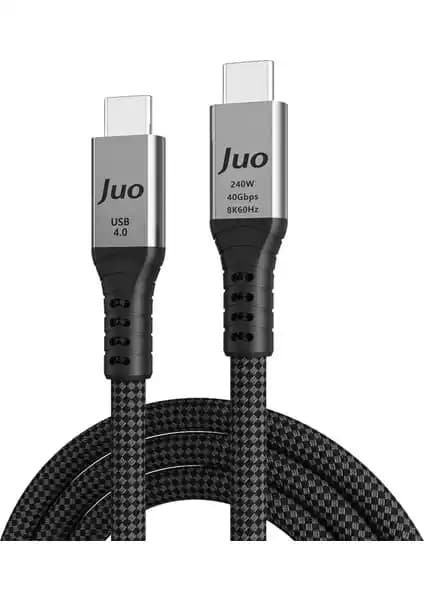 Juo USB 4.0 240W Thunderbolt 4 ve 8K Görüntü Aktarım Kablosu: Yüksek Performanslı Bağlantı Çözümü
