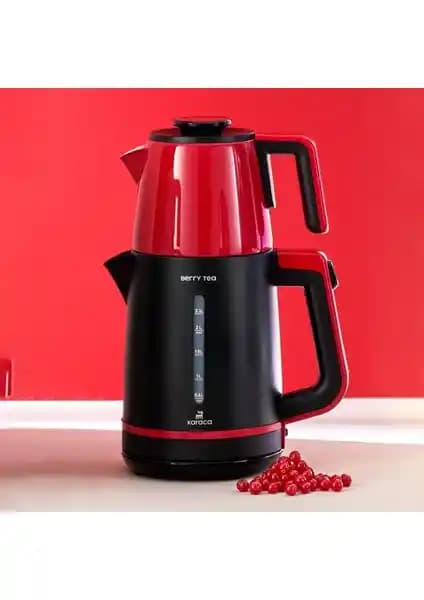 Karaca Berry Tea XL 2in1 Çay Makinesi ve Kettle Geniş Kapasiteli ve Dayanıklı Tasarım