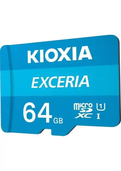 Kioxia 64GB Exceria Micro SDXC UHS-1 C10 Hafıza Kartı Yüksek Performans ve Güvenilirlik