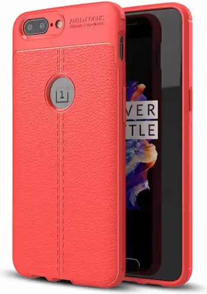 Kip GSM One Plus 5 Uyumlu Deri Dikişli Armor Serisi Kılıf Günlük Koruma ve Şıklık Sunar