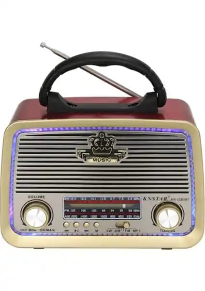 Knstar 1183BT Usb/SD/MP3/Bluetooth LED Işıklı Şarjlı Nostaljik Radyo Özellikleri ve Kullanım Alanları