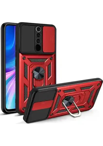 KNY Xiaomi Redmi 9 Kılıfı Ultra Korumalı Yüzüklü Manyetik Sürgülü Vega Kapak Özellikleri