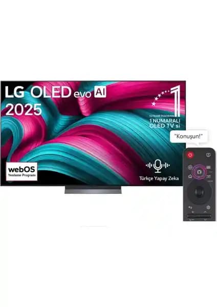 LG OLED55C54LA 55 İnç 4K Ultra HD WebOS OLED Evo Televizyon Modern Tasarım ve Gelişmiş Görüntü Özellikleri