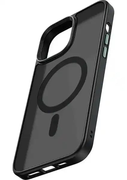 Mcdodo iPhone 14 Pro Max Uyumlu Mat Siyah MagSafe Kılıfı Şıklık ve Koruma Sunar