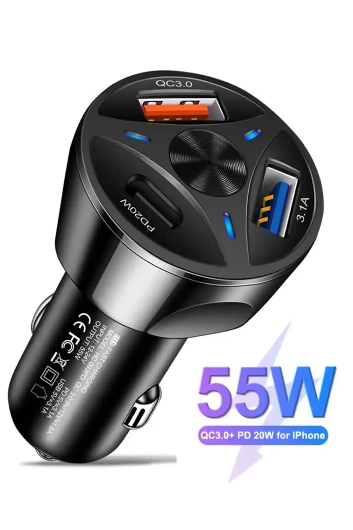 MOBİL GO Araç Çakmaklık Hızlı Şarj Aleti Güçlü ve Estetik Tasarım ile Günlük Kullanım İçin Uygun