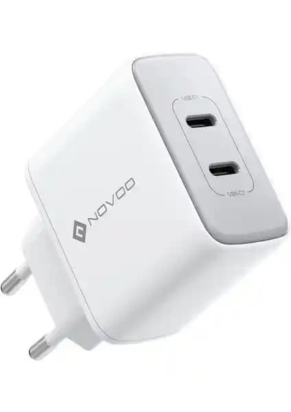 Novoo Gan 35W 2 Portlu USB-C PD Hızlı Şarj Cihazı ile Güçlü ve Taşınabilir Şarj Çözümü