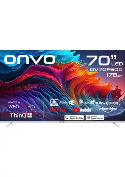 Onvo OV70F500 70 İnç 4K Ultra HD Smart LED TV ile Yüksek Kaliteli Ev Eğlencesi