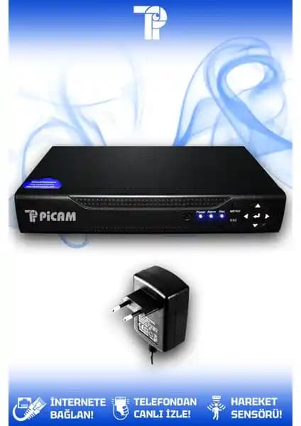 Picam 4 Kanal AHD DVR Xmeye Hibrit Kayıt Cihazı Güvenlik Sistemleri İçin Profesyonel Çözüm