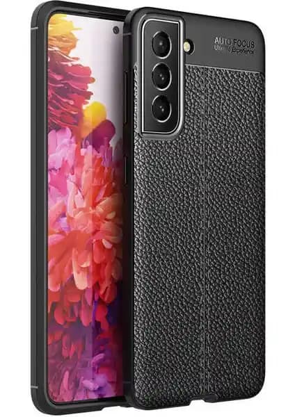 S22 Uyumlu Rugan Armor Deri Görünümlü Kılıf Şıklık ve Koruma Bir Arada