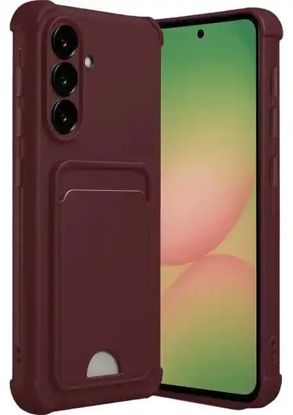 Samsung Galaxy A56 için Şık ve Koruyucu Silikon Kılıf Kartlıklı Tasarım