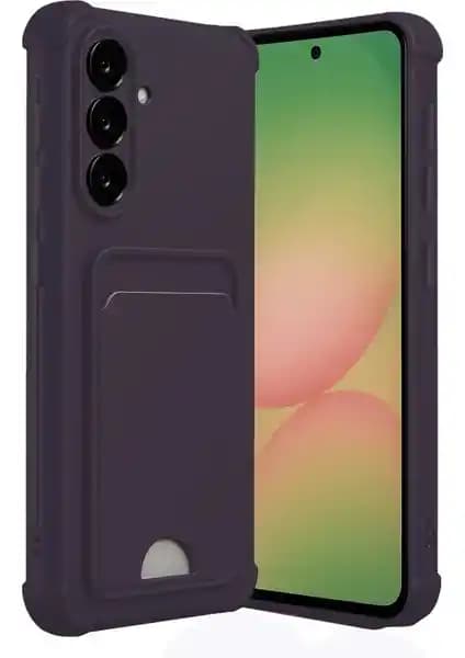 Samsung Galaxy A56 Uyumlu Silikon Kılıf Kartlı Koruma ve Darbeye Dayanıklı Tasarım