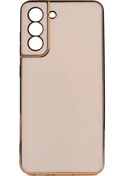 Samsung Galaxy S21 FE için Şık ve Koruyucu Parlak Kenarlı Silikon Kılıf