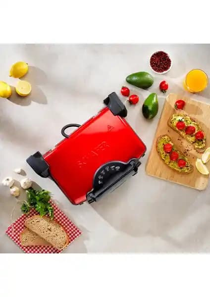 Schafer Contempo Lal Kırmızı Tost ve Izgara Makinesi ile Pratik ve Sağlıklı Pişirme Deneyimi