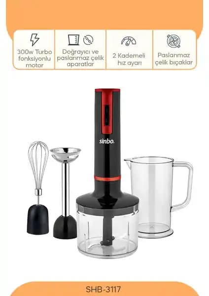 Sinbo 1000 W Çok Fonksiyonlu Blender Seti: Dayanıklı ve Çok Yönlü Mutfak Aleti Çözümü