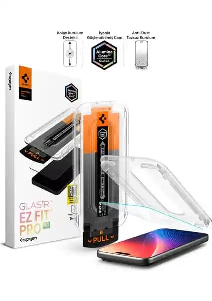 Spigen AluminaCore Teknolojili Ekran Koruyucu iPhone 17 Pro Max ve 16 Pro Max için
