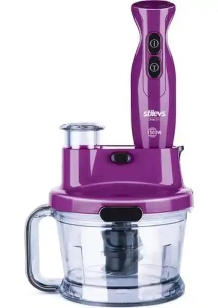 Stilevs Mago Pro Mor El Blender Seti 1500 W Güçlü Performans ve Çok Fonksiyonlu Kullanım