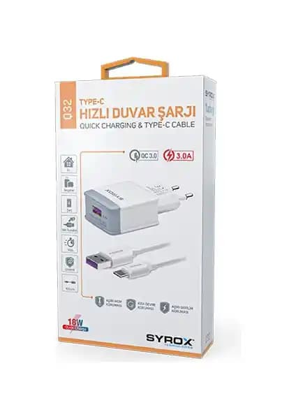 Syrox Q32 Hızlı Şarj Aleti: Güçlü ve Güvenilir Type-C Hızlı Şarj Çözümü