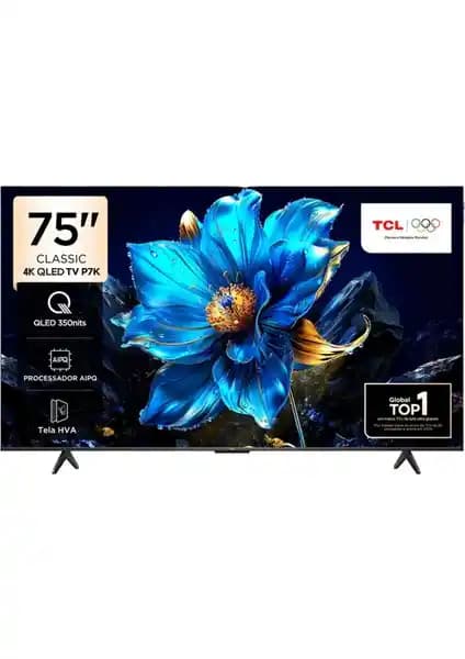 TCL 75P7K 75 İnç 4K Ultra HD QLED Google TV ile Yüksek Kaliteli Ev Eğlencesi