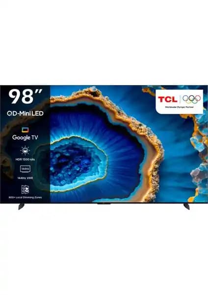 TCL 98C755 98 İnç MiniQLED Smart TV ile Ev Sinemasını Yeniden Tanımlayın
