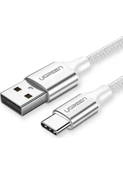 Ugreen Örgülü USB Type-C Şarj ve Veri Kablosu Hızlı Şarj ve Dayanıklılık Sunar