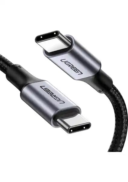 Ugreen USB-C 100W 5A QC PD örgülü hızlı şarj kablosu dayanıklılık ve yüksek performans sunar