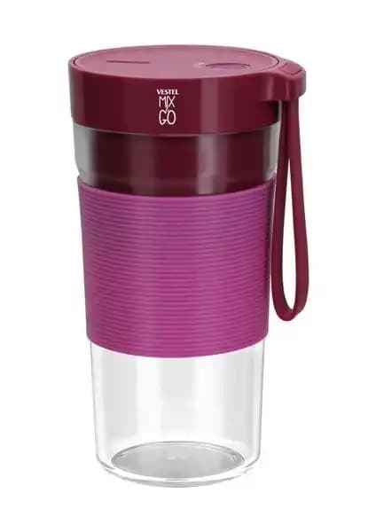 Vestel Mix&Go Pembe Şarj Edilebilir El Tipi Blender Modern ve Taşınabilir Tasarım