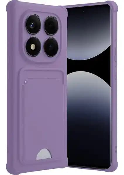 Wowacs Xiaomi Redmi Note 14 Pro Plus Uyumlu Kamera Koruyucu Kartlı Silikon Kılıf