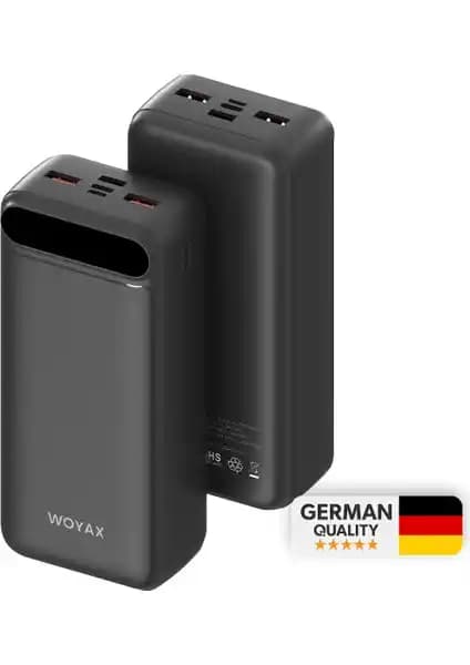 Woyax Powerbank 30000mAh Güçlü Kapasite ve Şık Tasarım ile Günlük Kullanım İçin Ideal