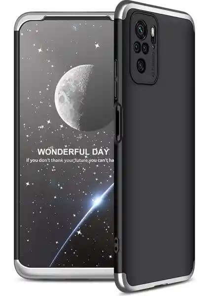 Xiaomi Redmi Note 10S için 3 Parçalı 360 Ays Kapak Kılıfı Güçlü Koruma ve Estetik Tasarım