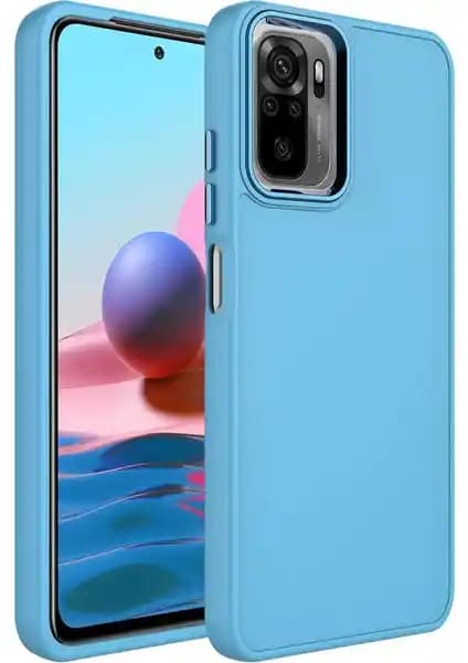 Xiaomi Redmi Note 10S için Metal Detaylı Silikon Kılıf Şıklık ve Koruma Sunar