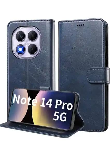 Xiaomi Redmi Note 14 Pro 5G için Moveteck PU Deri Kılıf Şıklık ve Koruma Sunar