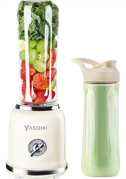 Yasomi BL019 Retro Smoothie Blender Bej: Şık Tasarım ve Güçlü Performans Özellikleri