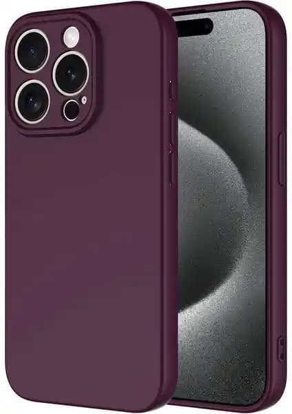 Zore iPhone 15 Pro Max Kılıf Mara Lansman Kapak Koyu Mor Şıklık ve Koruma Bir Arada