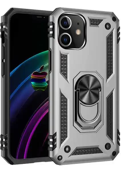 Zore Vega Gri Kılıf iPhone 12 için Şık ve Hafif Koruma Seçeneği