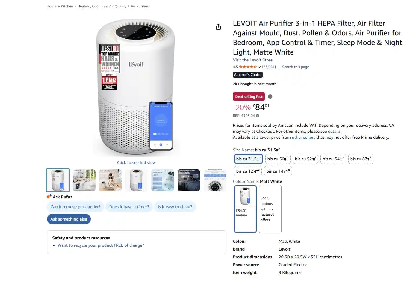 30 m² Küçük Daireler İçin Hava Temizleyici Seçimi ve Performans Kriterleri