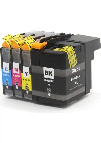 Brother DCP J200 Uyumlu 4 Renk Muadil Kartuş Seti Yüksek Uyumluluk ve Ekonomik Çözüm