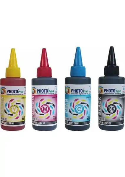 Canon Yazıcılar İçin 4 Renk 100 ml Japon Mürekkep Seti Yüksek Kalite ve Güvenilir Performans