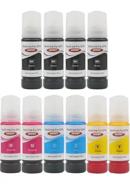 Ekoset Epson 103 Uyumlu Muadil Mürekkep Seti Yüksek Kalite ve Performans İçin