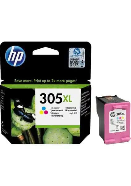 HP 305XL Renkli Yüksek Kapasiteli Mürekkep Kartuşu Ev ve İşletme Baskıları İçin Uygun